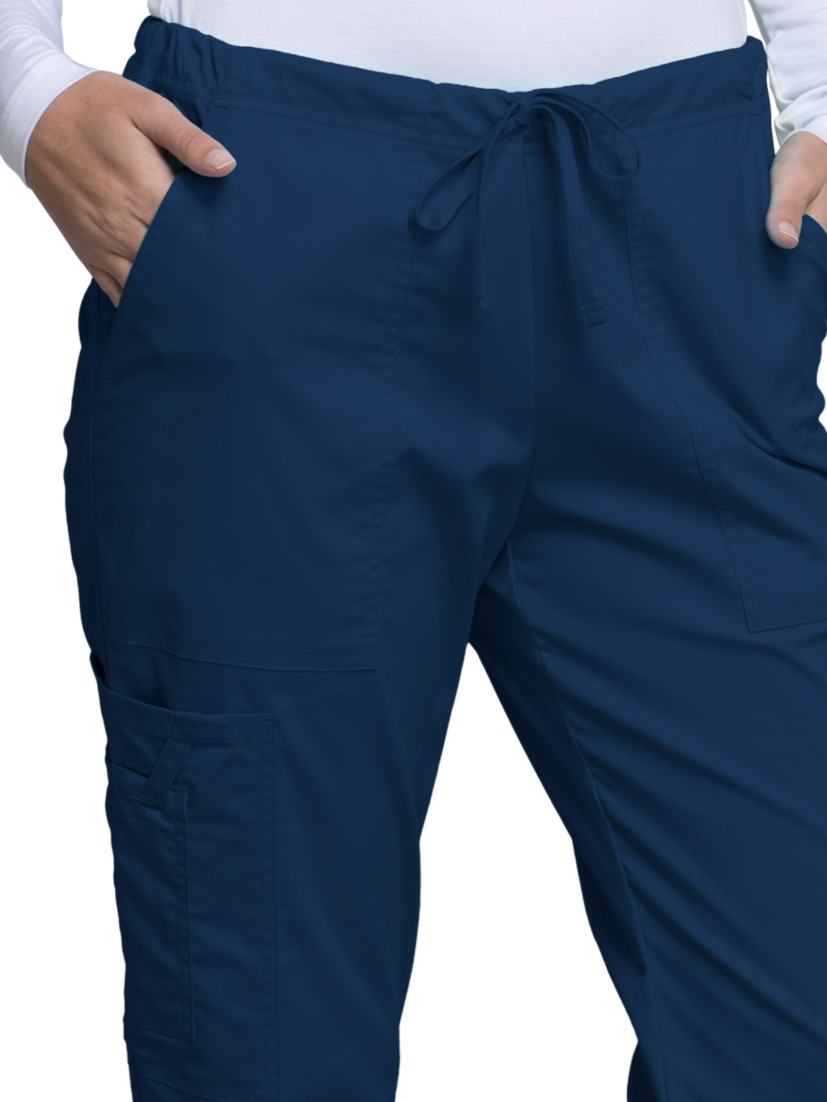 Cherokee - Workwear Core Stretch - Mid Rise Drawstring Cargo Pant 27