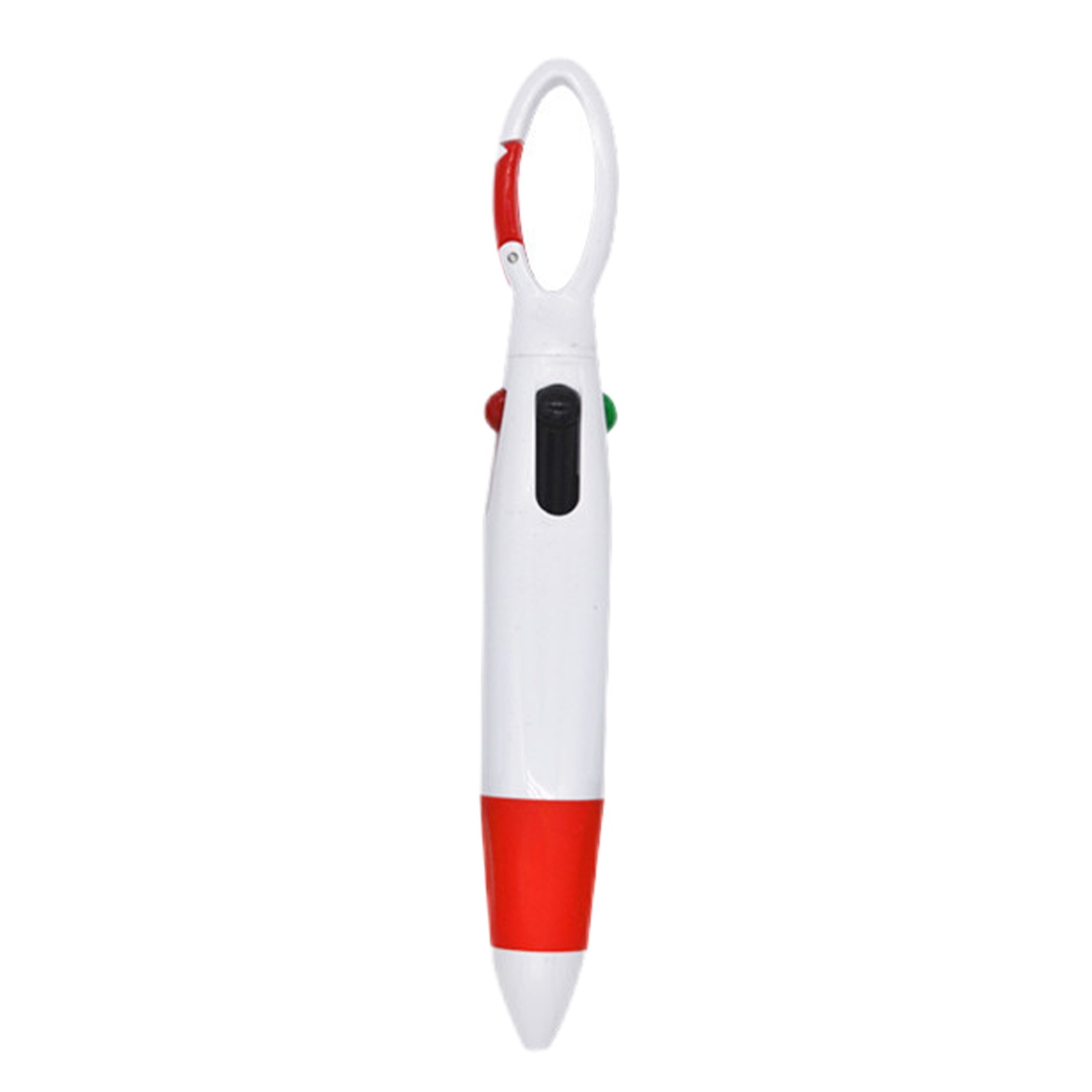 4 In 1 Multi Color Plastic Ballpoint Pen W/ Hanging Buckle 2