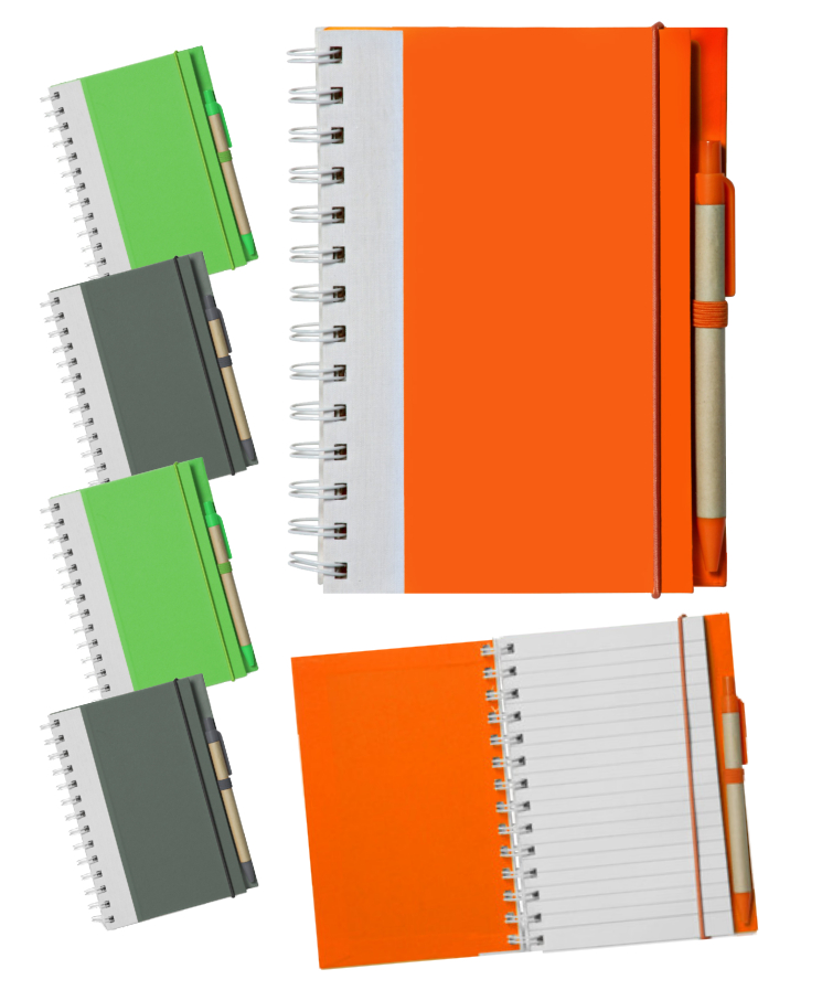 Eco Spiral Notebook w/Pen- Full Color 2