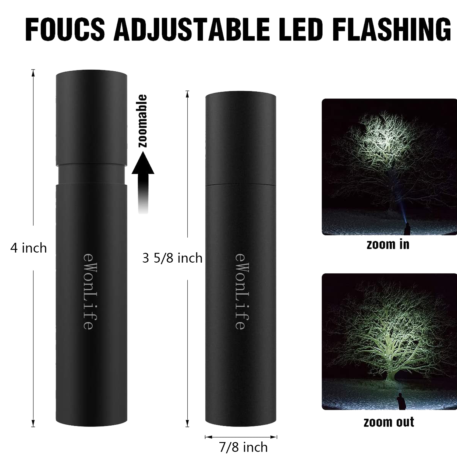 USB Rechargeable Aluminum Flashlight 1