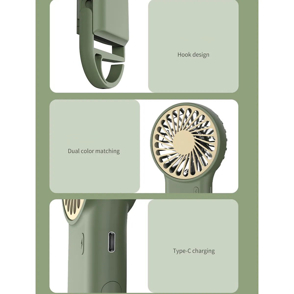 Handheld Mini Desktop Fan Portable Mountaineering Outdoor 4