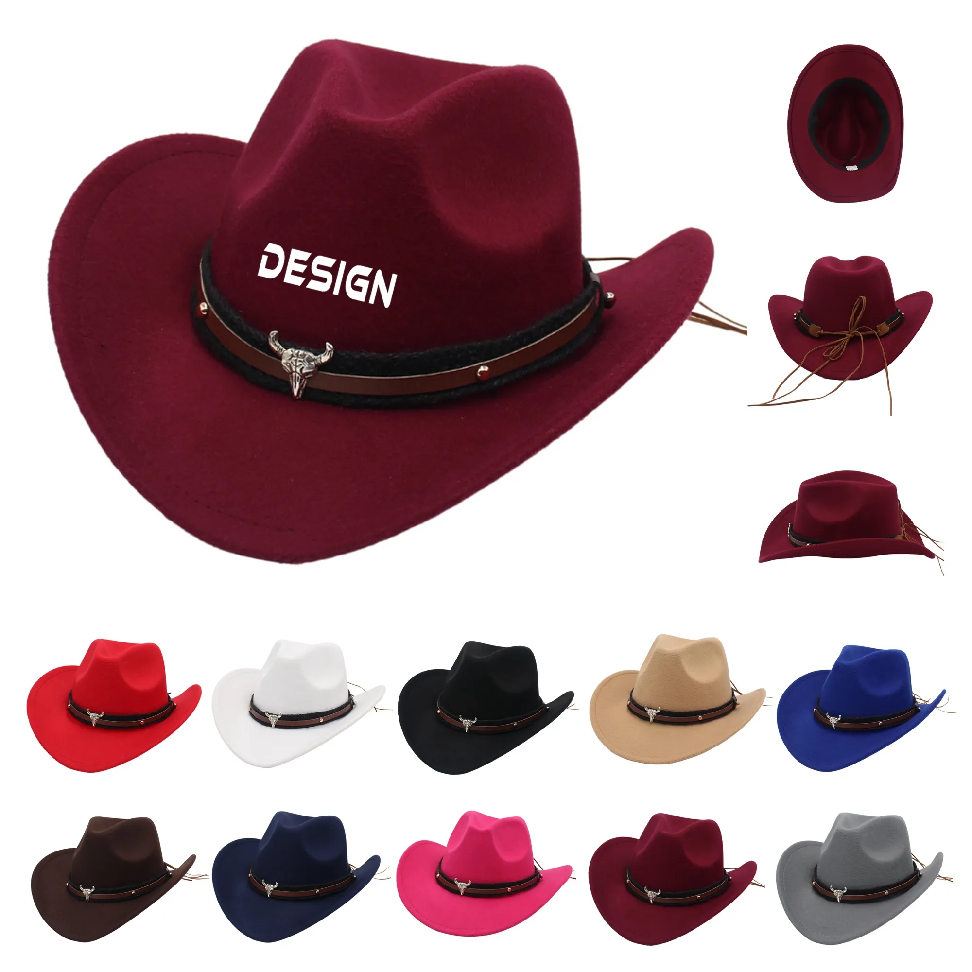 Suede Western Cowboy Hat 5