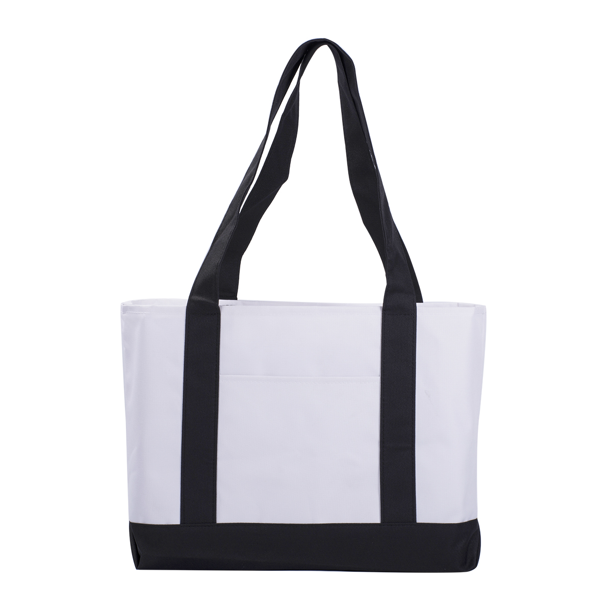 Classic Two Tone Polyester Tote, custom tote bag with logo imprint 3