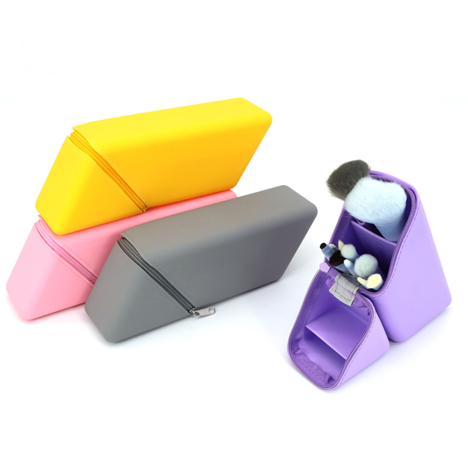 Large-Capacity Pencil Case Travel Makeup Brush Hold 3