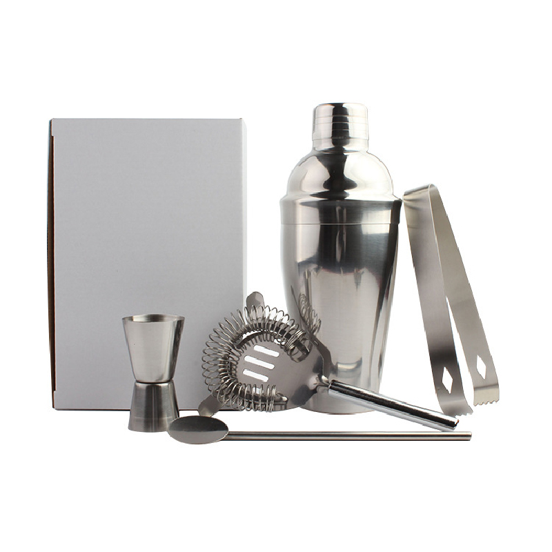 5pcs Stainless Steel Cocktail Bar Shaker Set 3
