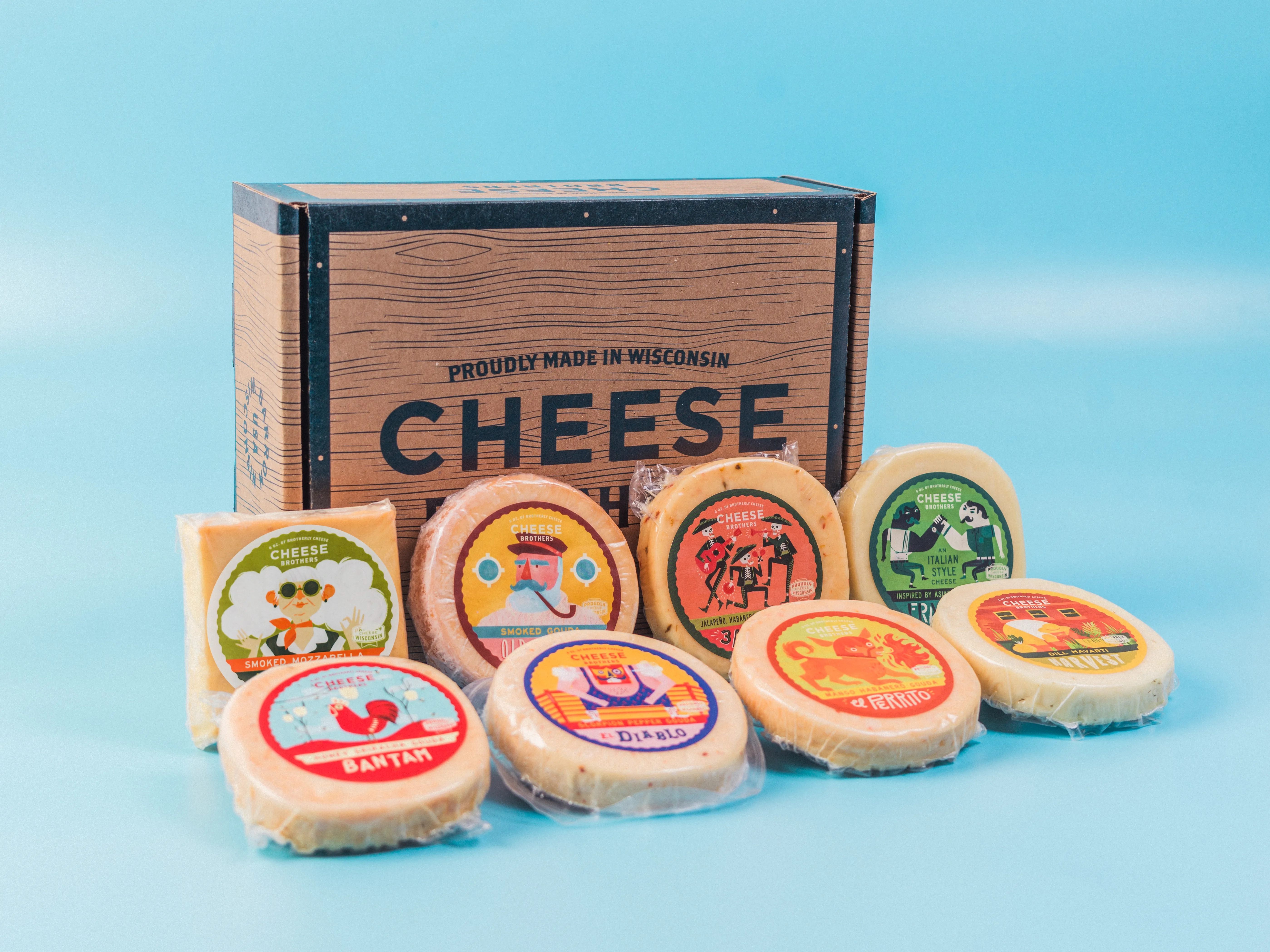 Cheese Bros. Brotherhood Gift Box (8 Wisconsin Cheeses) 2