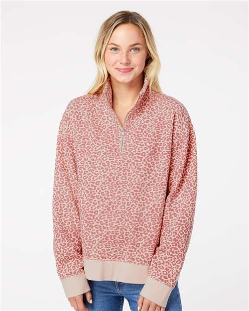 Women's Sueded Fleece Quarter-Zip Sweatshirt - W22713 4