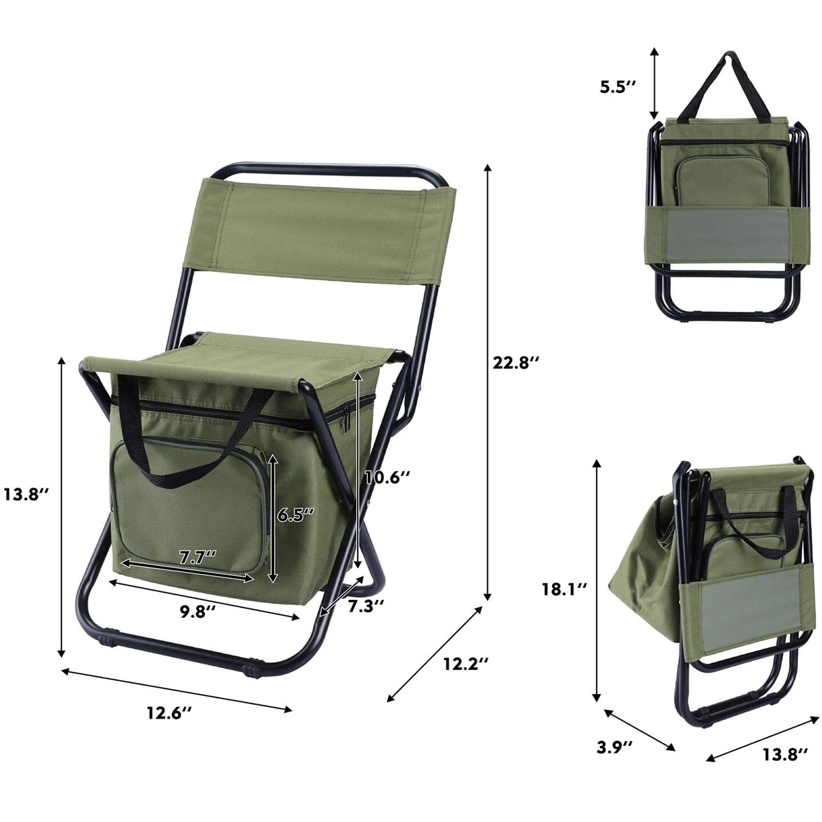 Foldable Camping Chair With Cooler Bag 4