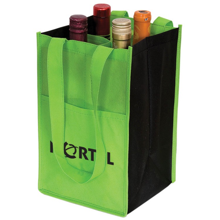 Non Woven Four Bottle Wine Bag 1