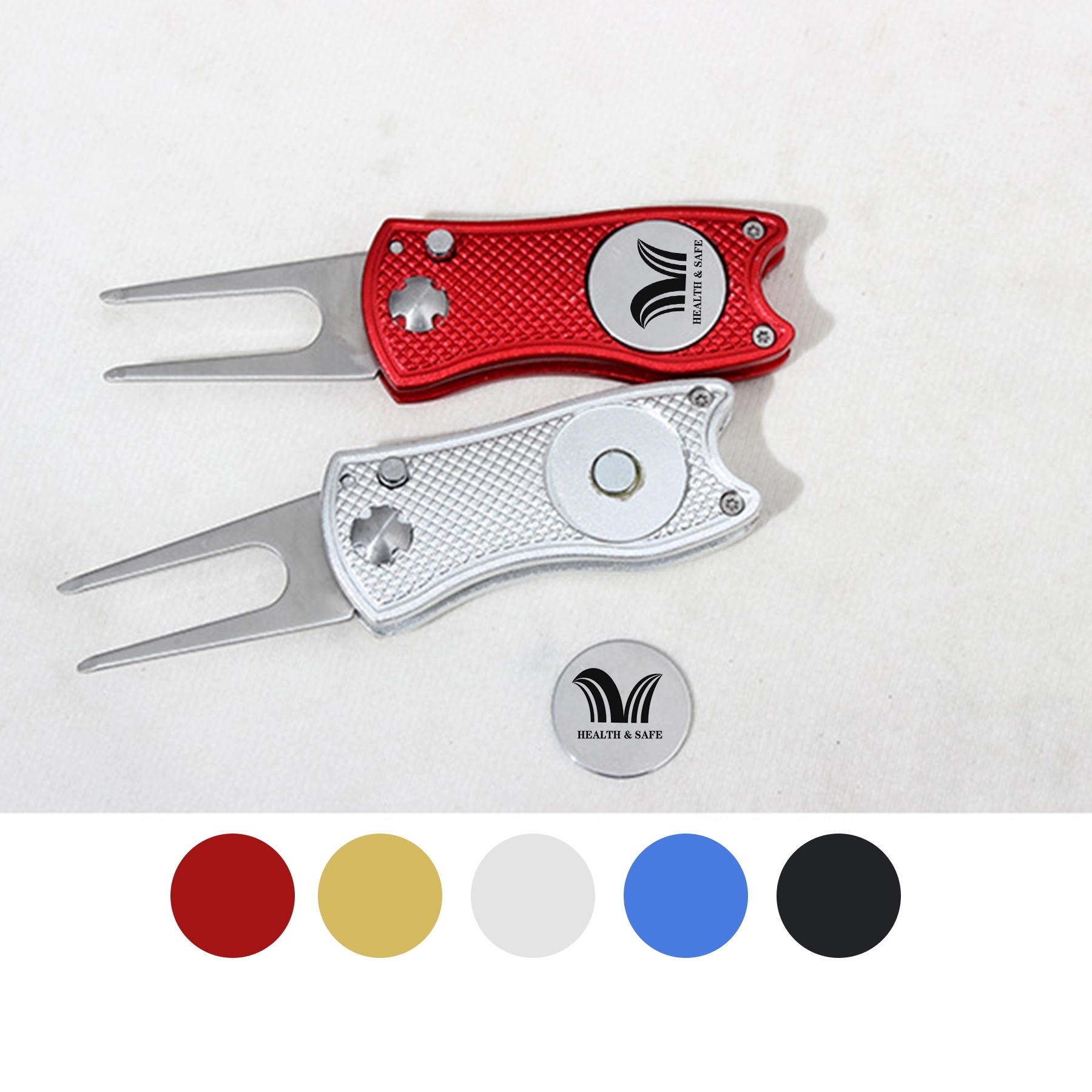 Golf Divot Repair Tool Foldable Stainless Steel Switchblade 3