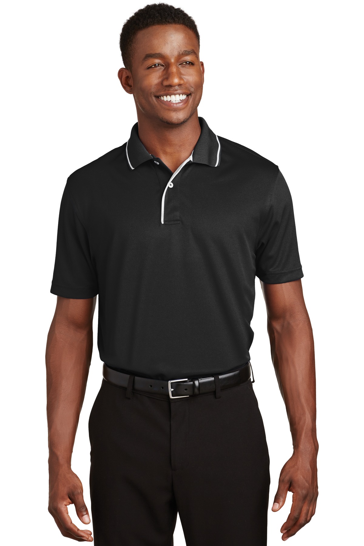 Dri-Mesh Polo with Tipped Collar and Piping
