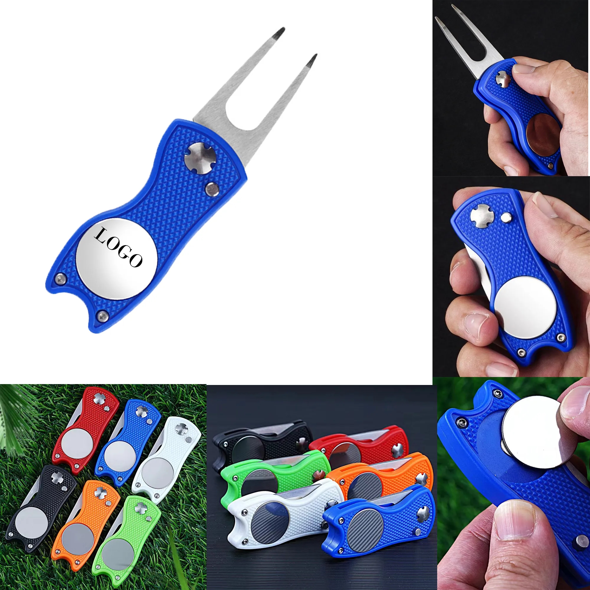 Golf Turf Cleaning Fork With ABS Plastic Handle