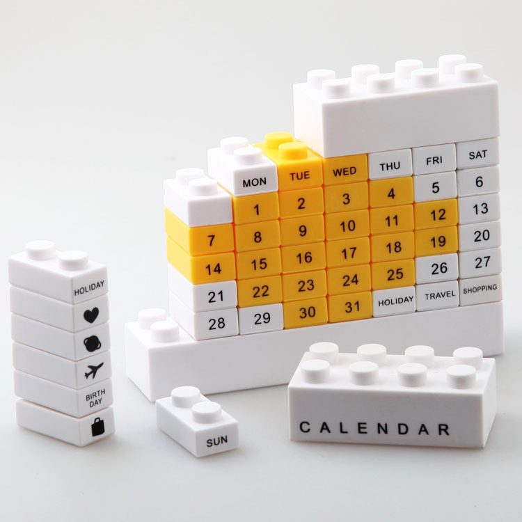 Plastic Creative Modular Block Calendar 2