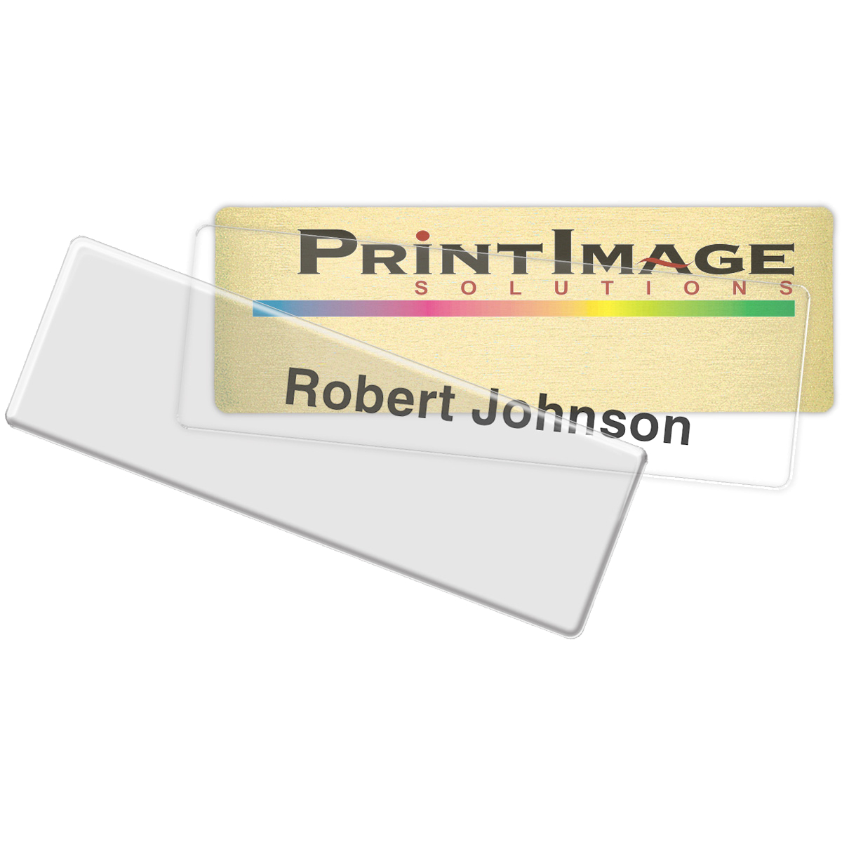 Complete Click-It Reusable Name Badge (Standard Size 1" x 3")