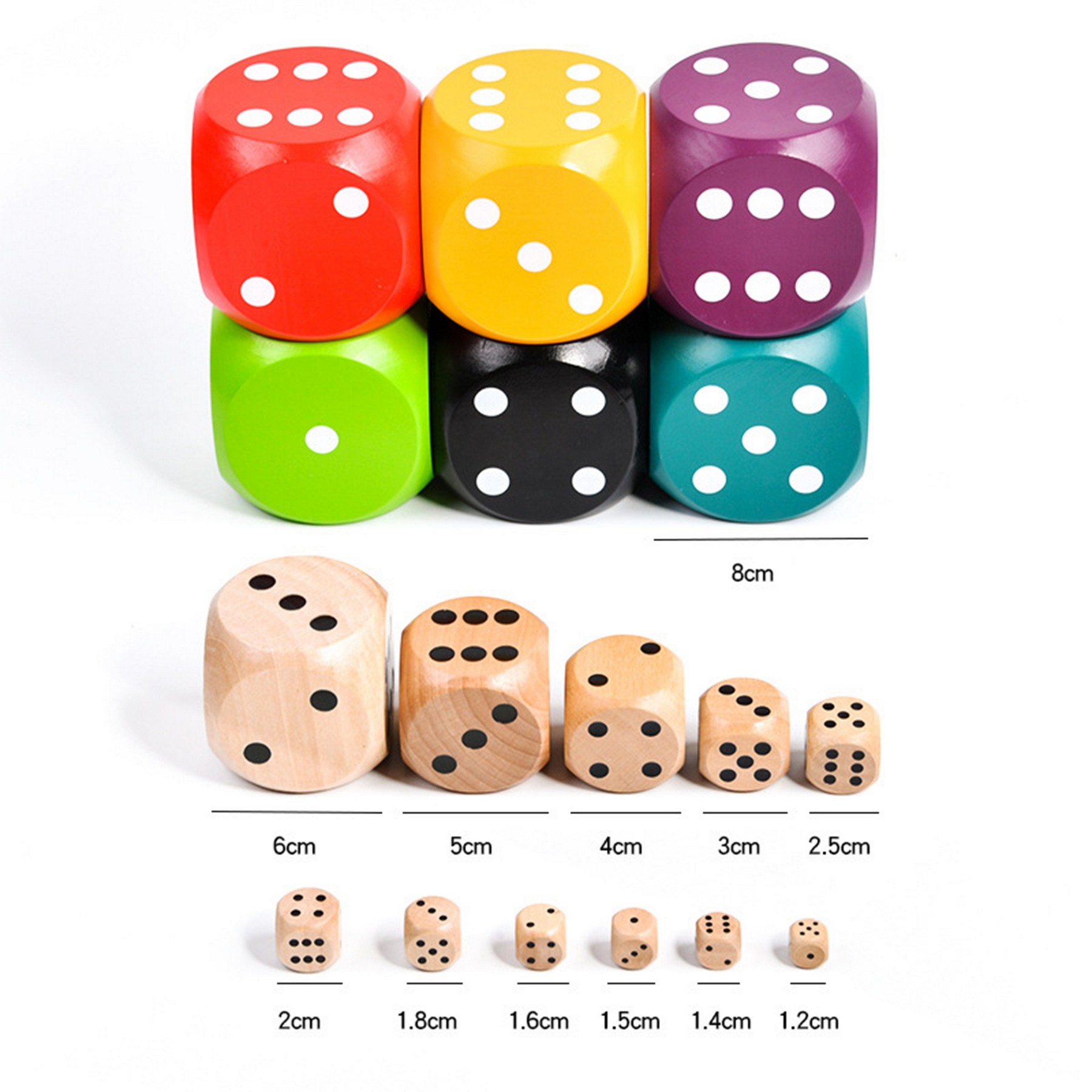 Wooden Game Mahjong Dice 2