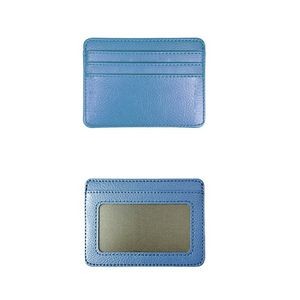 Elegant Portrait Dual Side PU Leather Card Holder With 2 Pockets 16