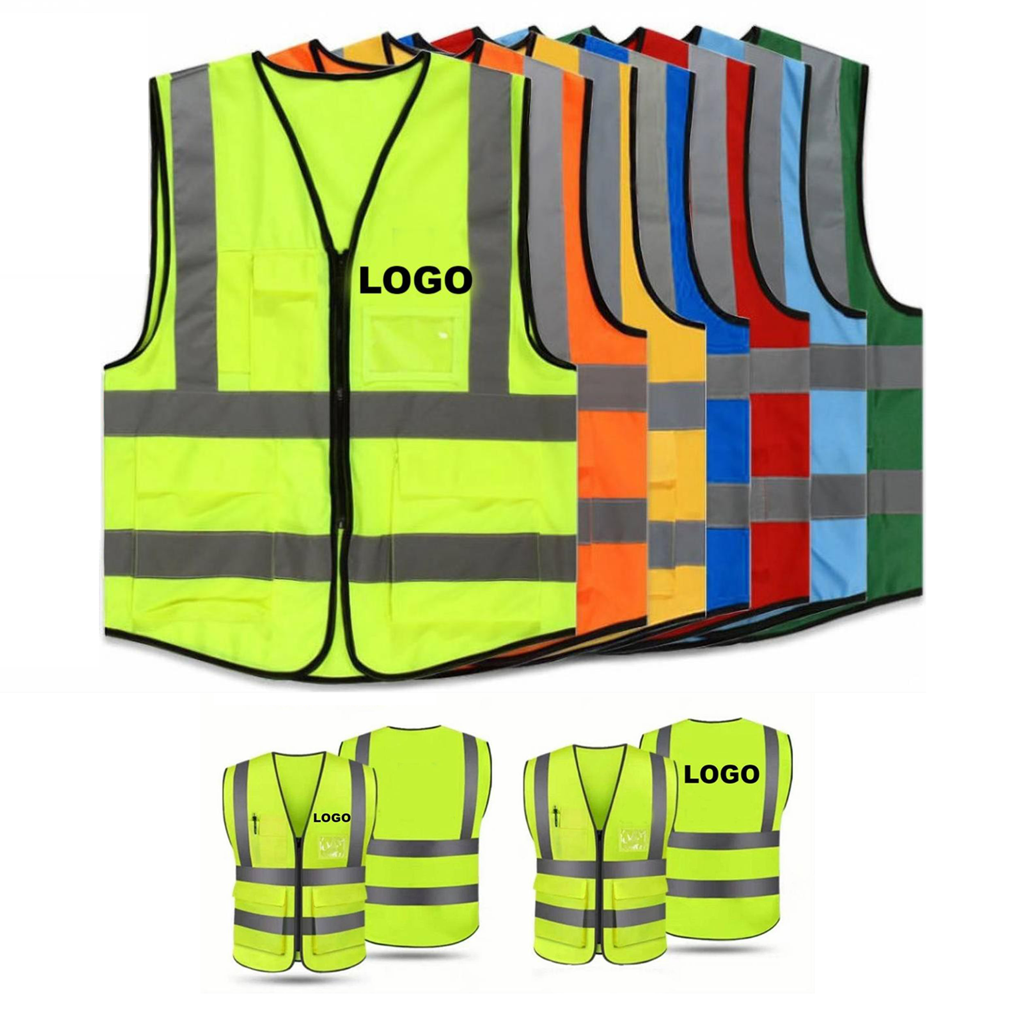 Reflective Strips Mesh Safety Vest 2