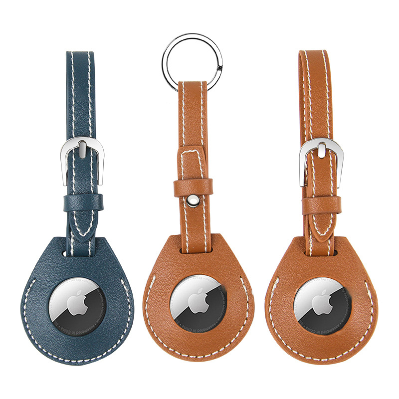 Leatherette AirTag Case with Key Ring 7