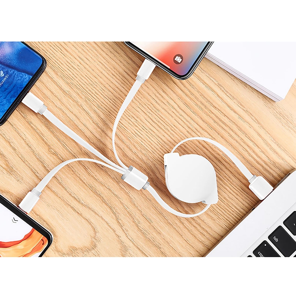Retractable 3 in 1 Charging Cord Cable 3