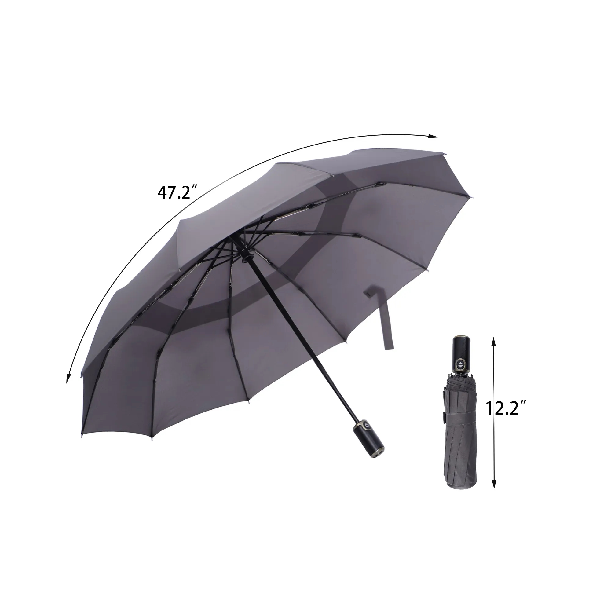 47" Collapsible Fully Automatic Pure Color Umbrella 2