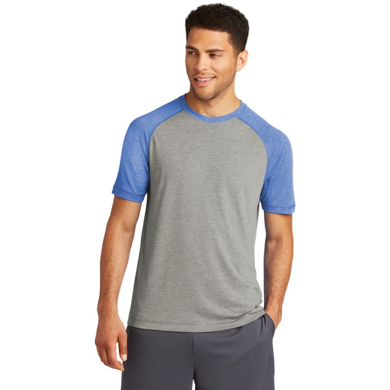 Sport-Tek PosiCharge Tri-Blend Wicking Raglan Tee. 65