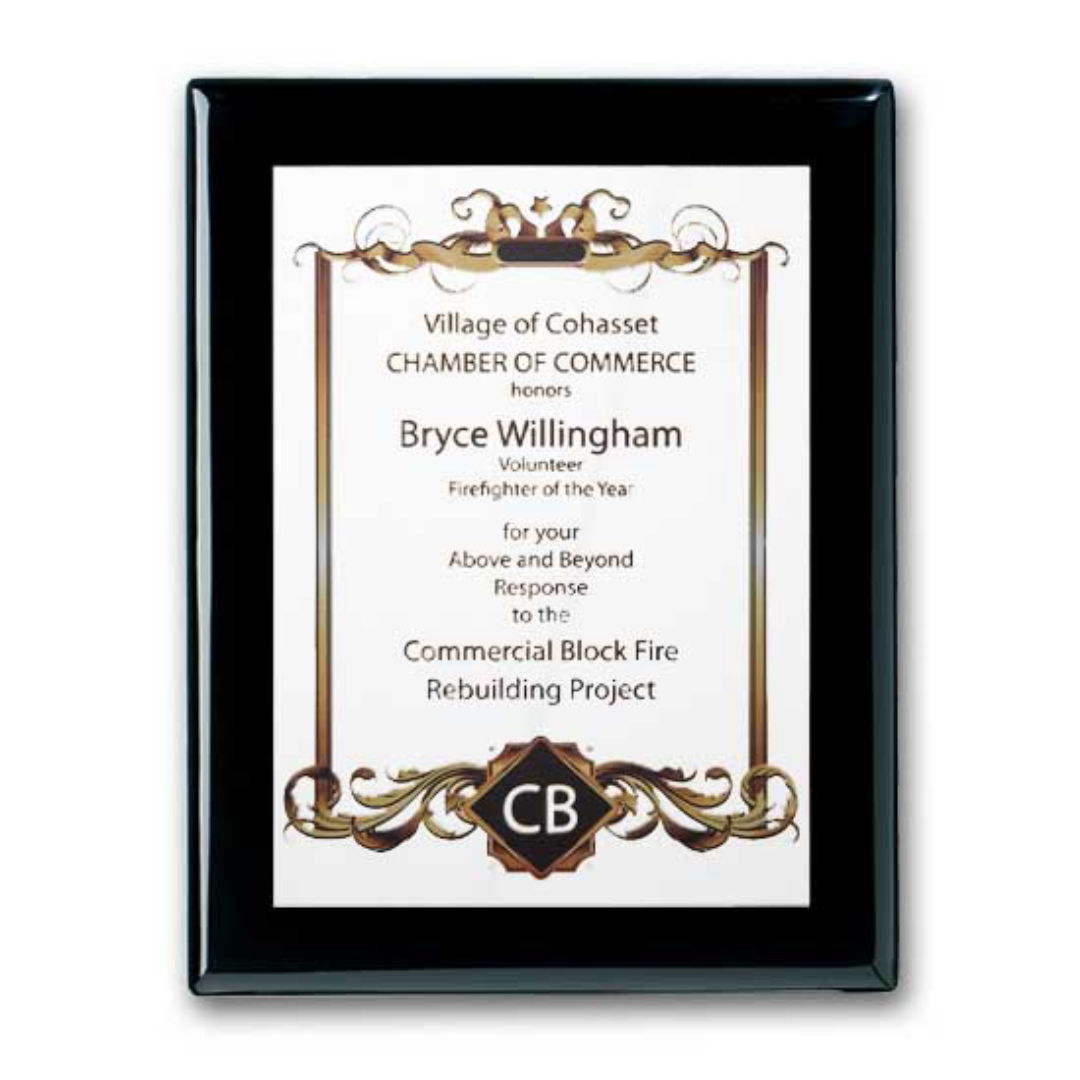SpectraPrint™ Plaque - Ebony White 2