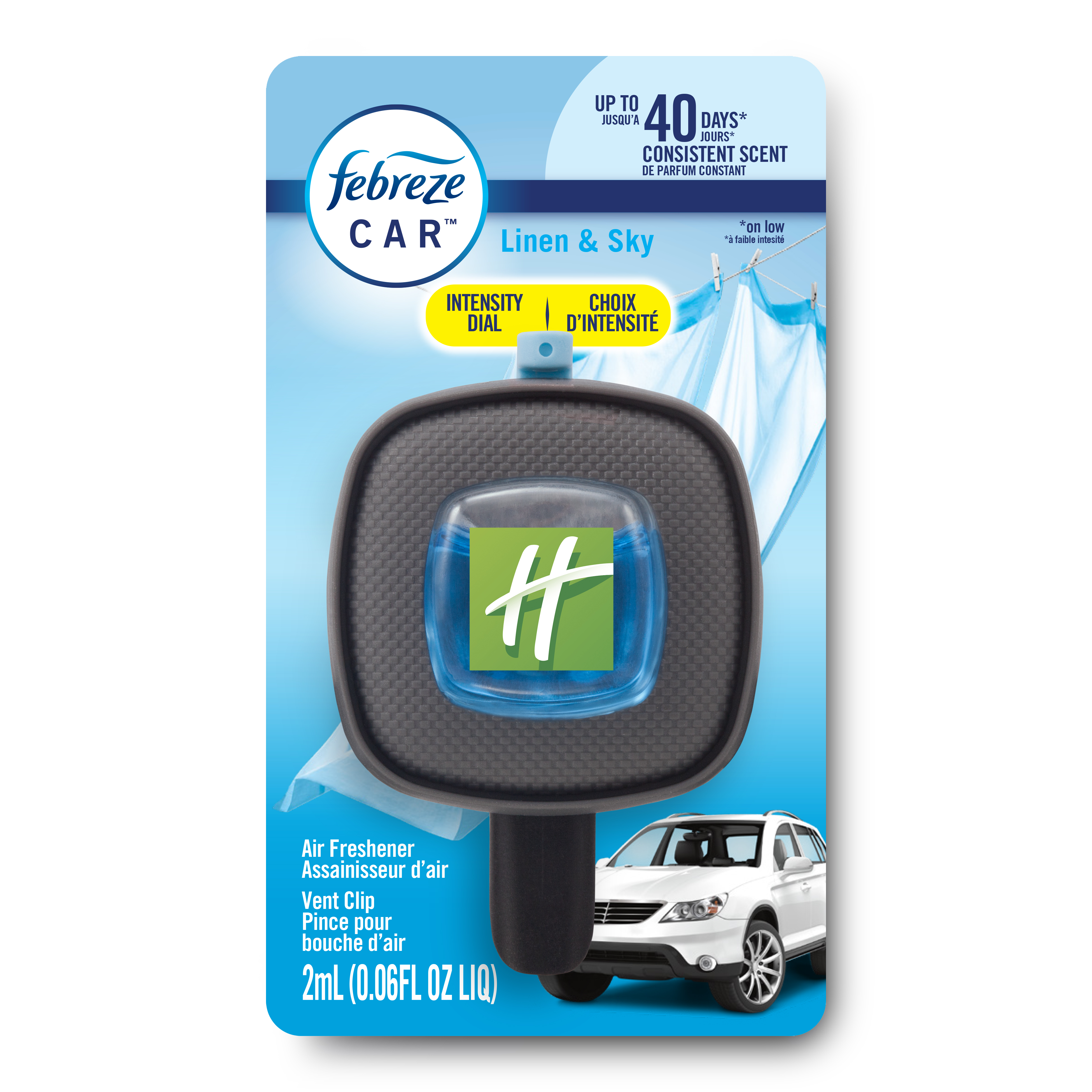 Febreze® CAR™ Vent Clip, Linen & Sky scent, Standard 1