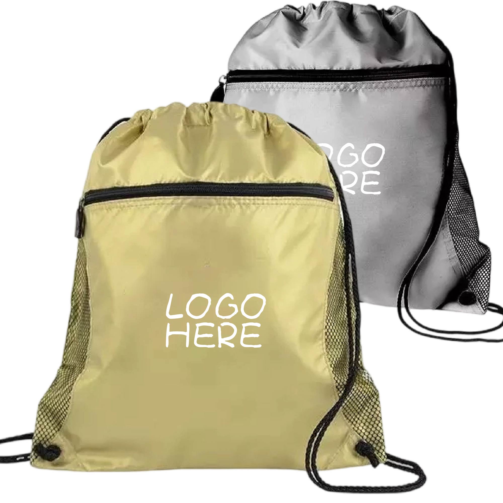Polyester Drawstring Cinch Up Backpack 3