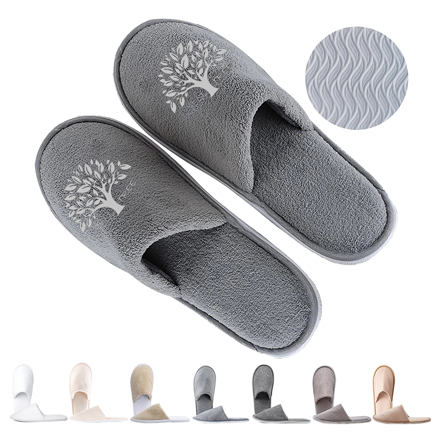 Unisex Spa Slippers Durable Non-Slip Hotel Use 4