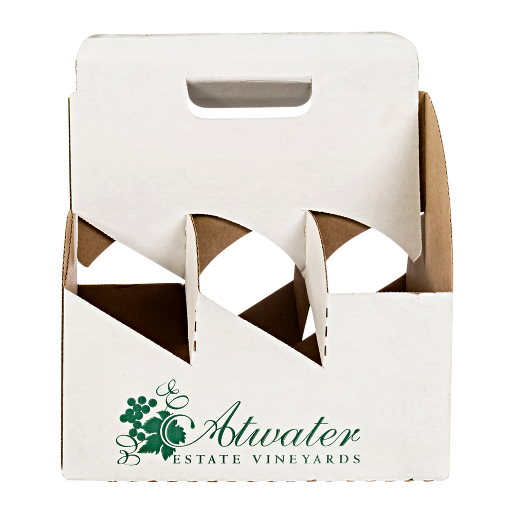 Slant-Cut 6-Bottle Cardboard Tote 2