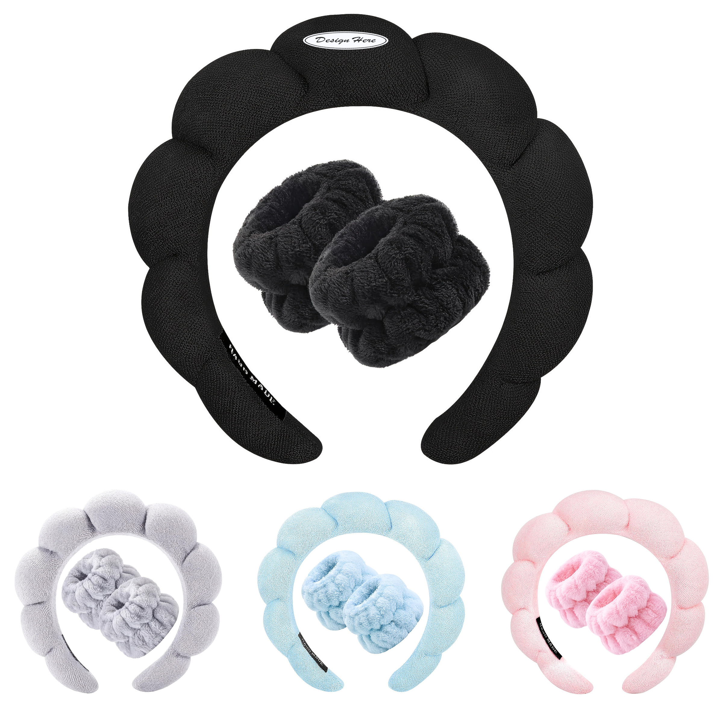 Plush Sweatband Set ?C Headband and Wristbands 3