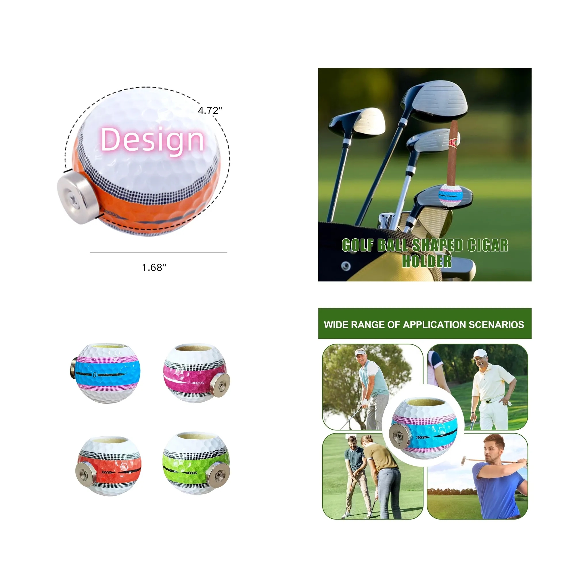 Golf Ball Shaped Cigar Holder 3