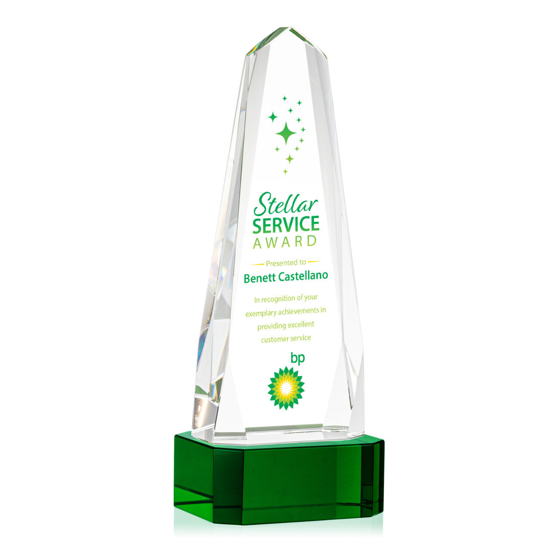 Geneva VividPrint™ Award on Base - Green 8