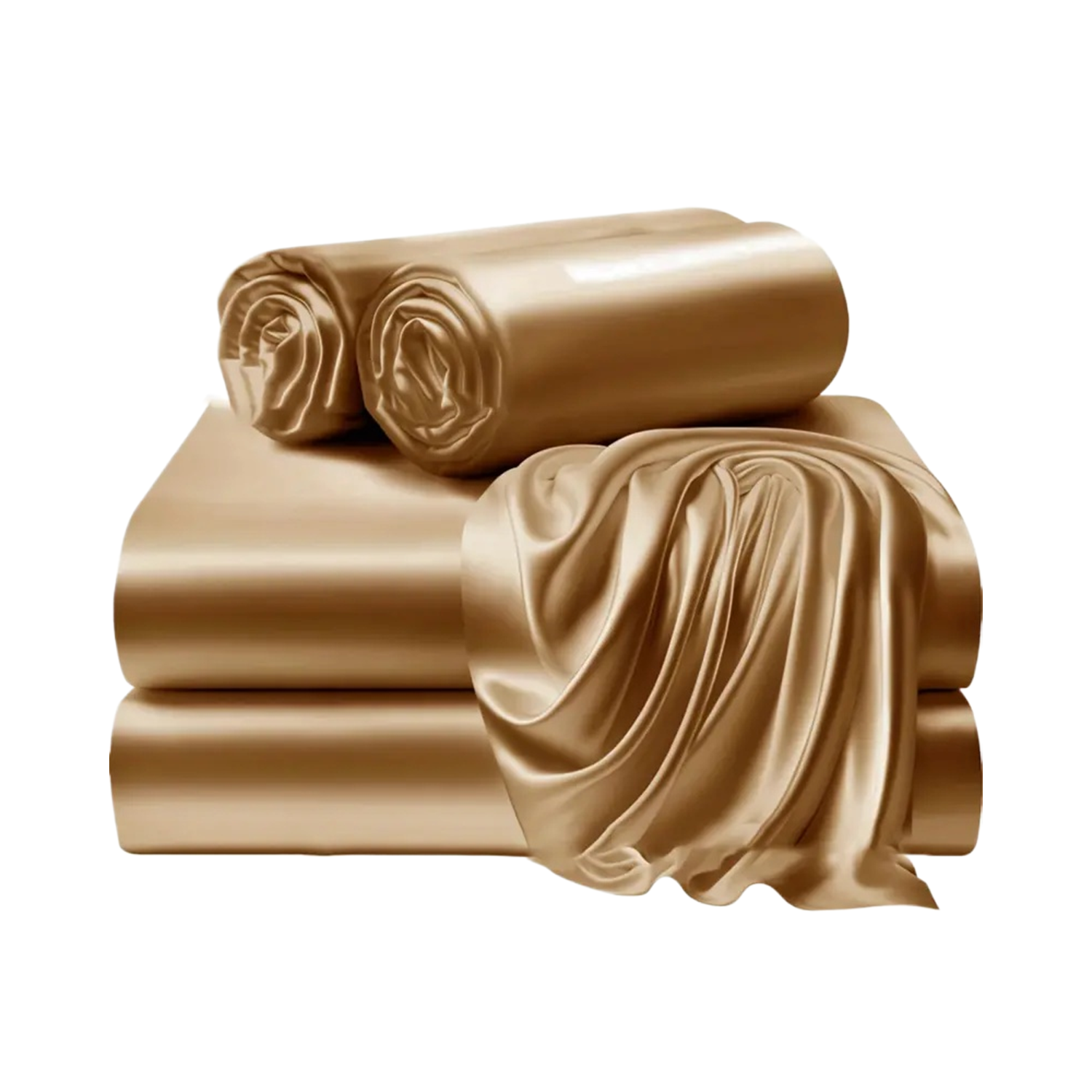 Four-piece deluxe satin sheet set 4