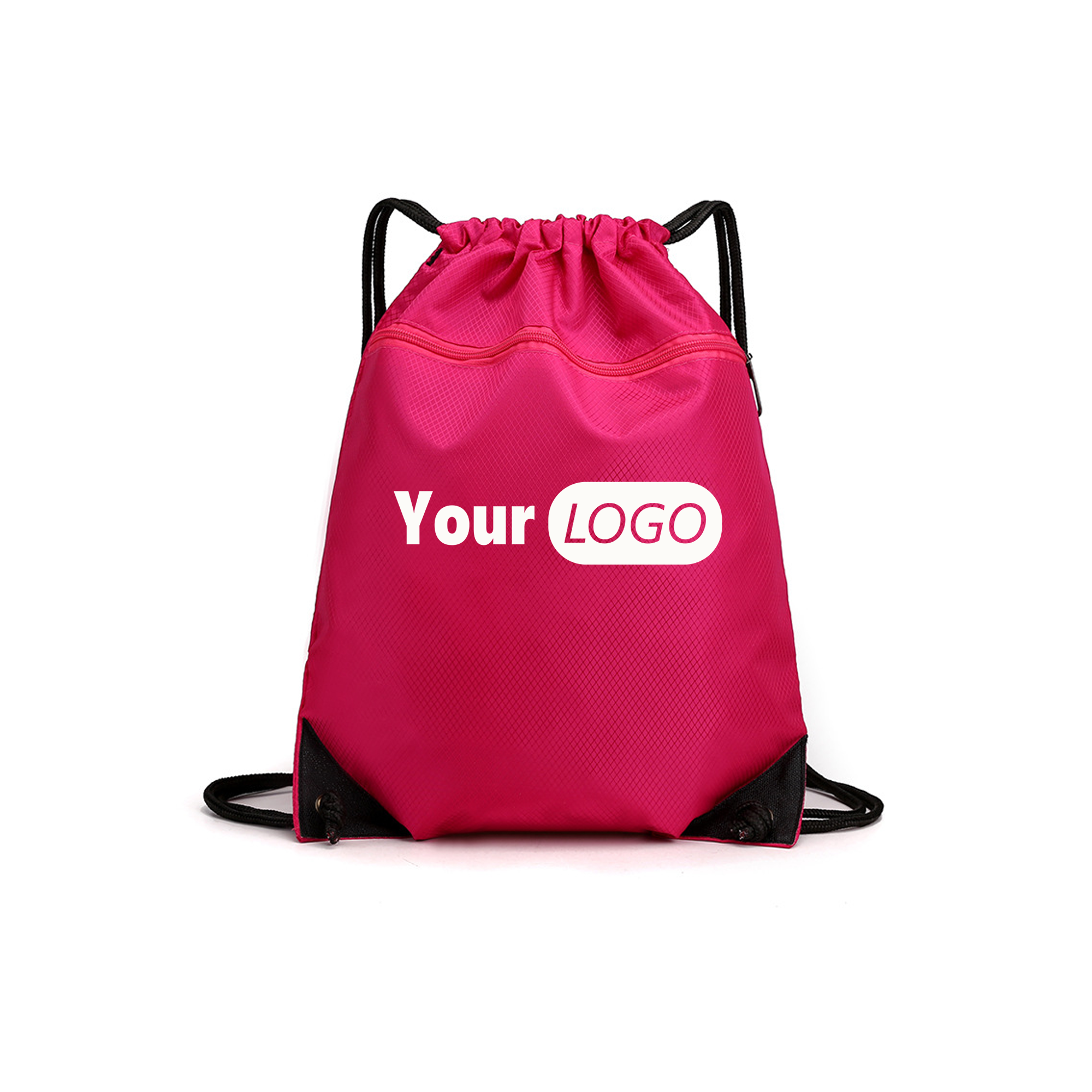 Large Zippered Cinch Pack 8