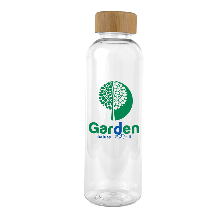 "CLEARLY" 22 oz Recycled RPET Bottle With Bamboo Cap 7