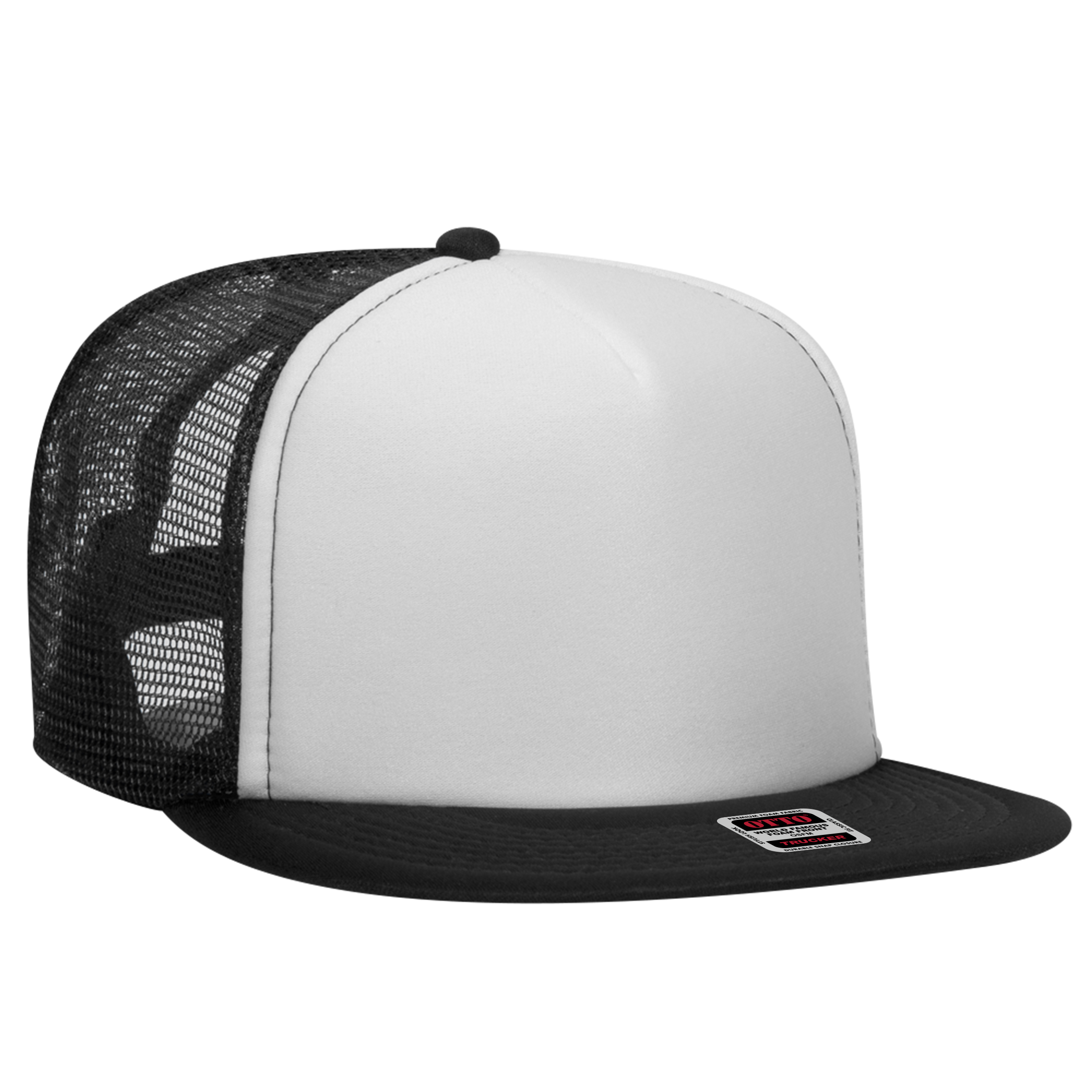 OTTO CAP® OTTO SNAP 5 Panel High Crown Mesh Back Trucker Snapback Hat 22