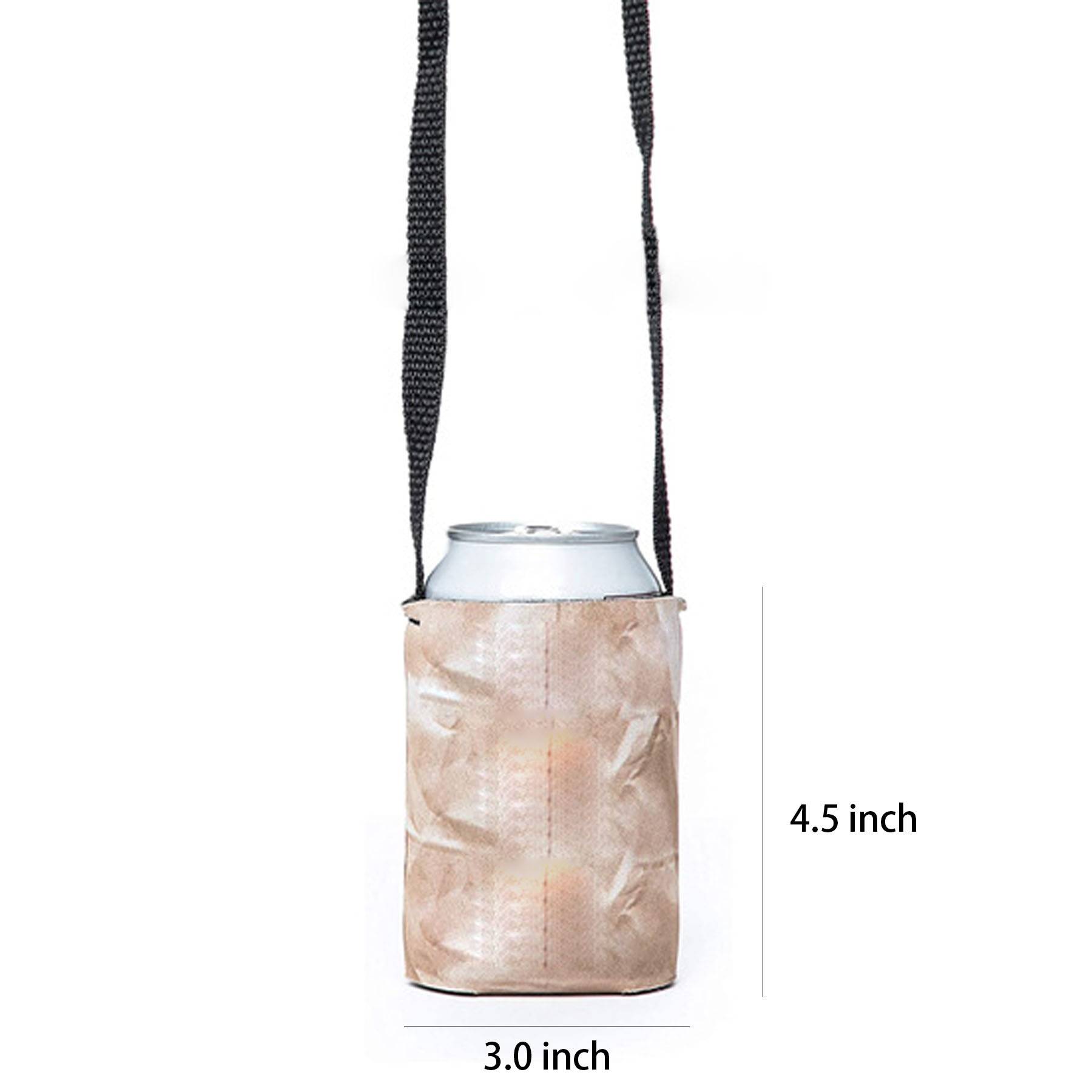 Neoprene Beverage Can Cover with Lanyard, custom koozie with logo imprint 2