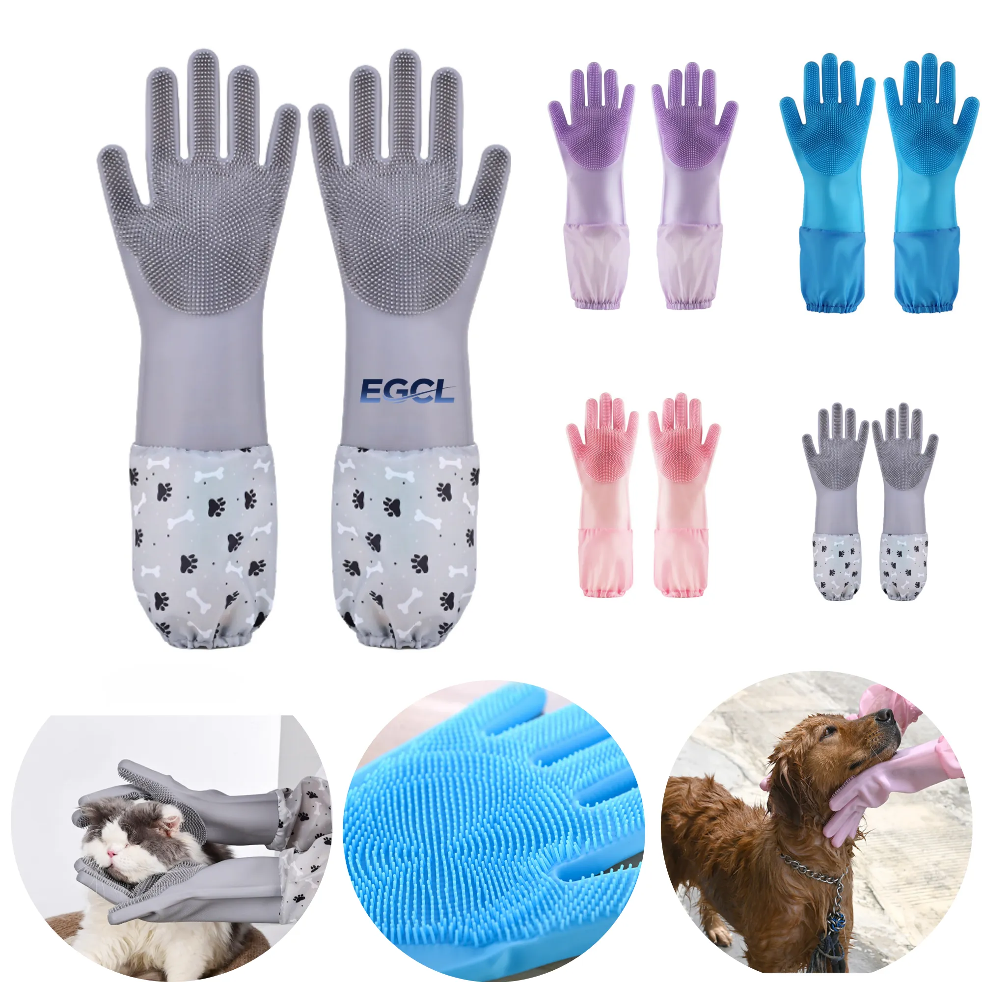 Multifunctional silicone gloves