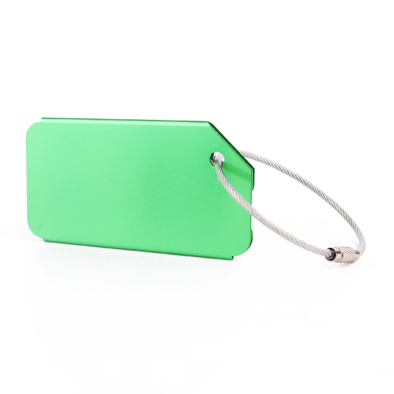 Aluminum Alloy Travel Luggage Tag w/Stainless Steel Rope 5
