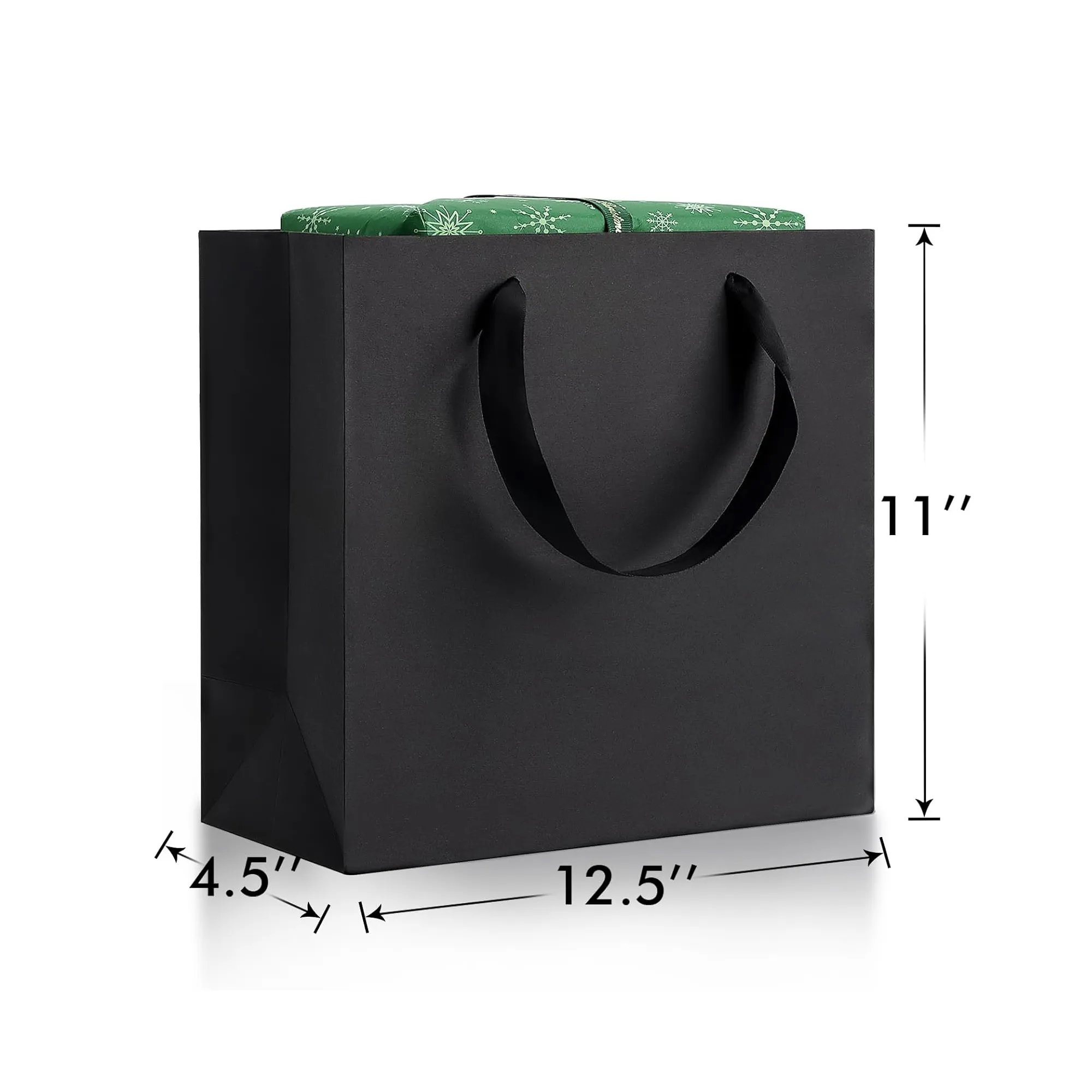 Black Large Paper Gift Bags With Handles 5