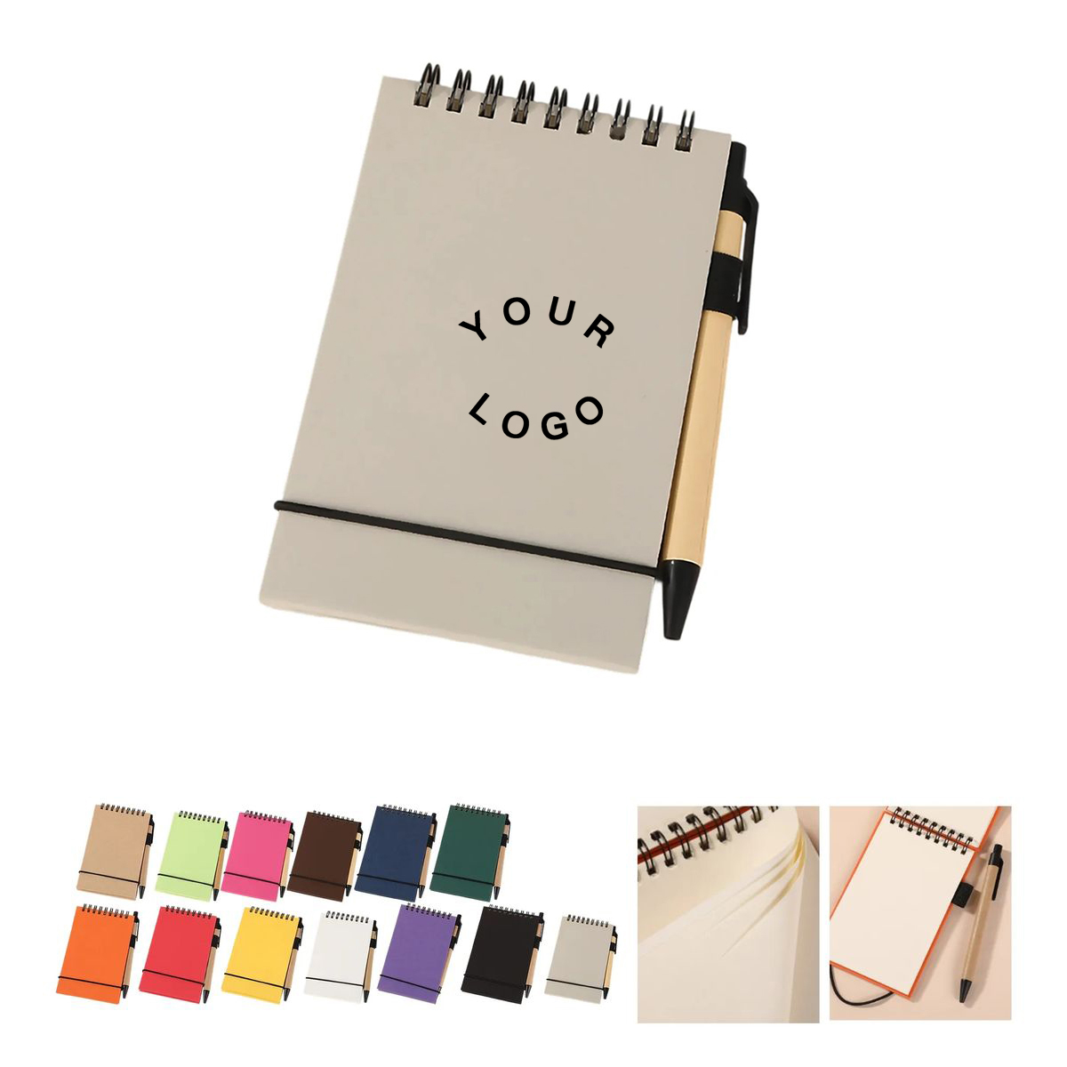 Mini Spiral Notebook with Eco Pen and Strap 5