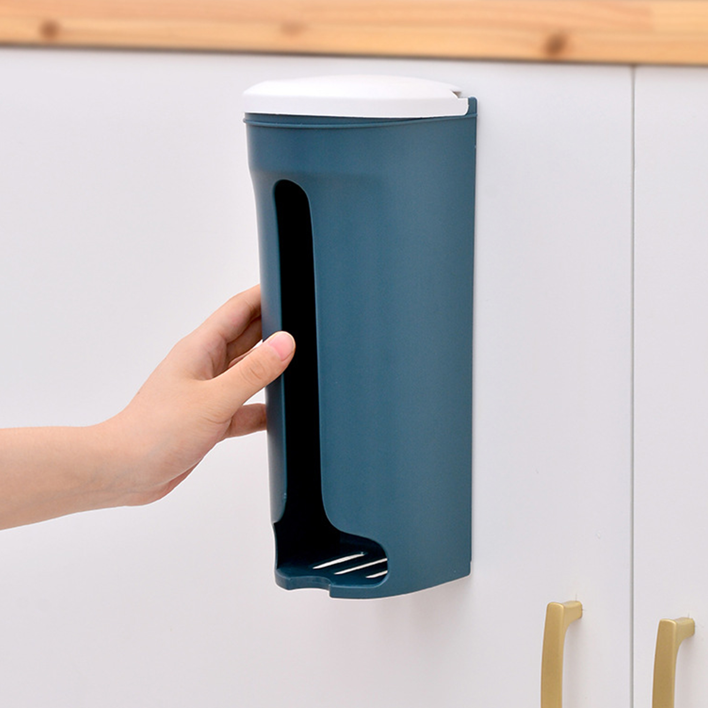 Polypropylene Kitchen Wall Mounted Garbage Bag Storage Box 5