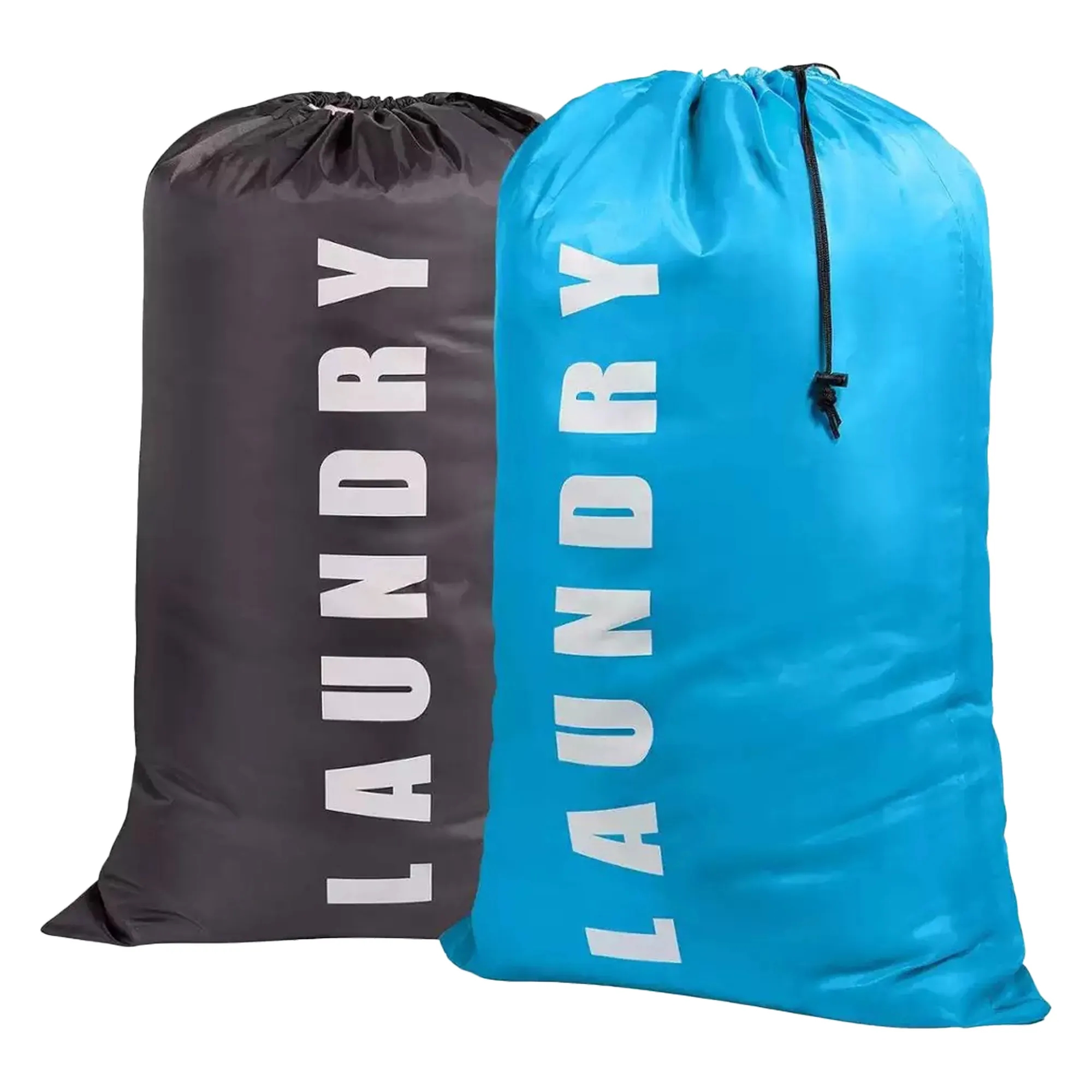 Customize Full Color Logo Nylon Laundry Bags With Drawstring 3