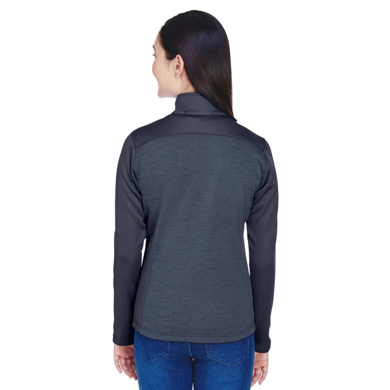 Devon & Jones Ladies' Newbury Colorblock Mélange Fleece Full-Zip 27