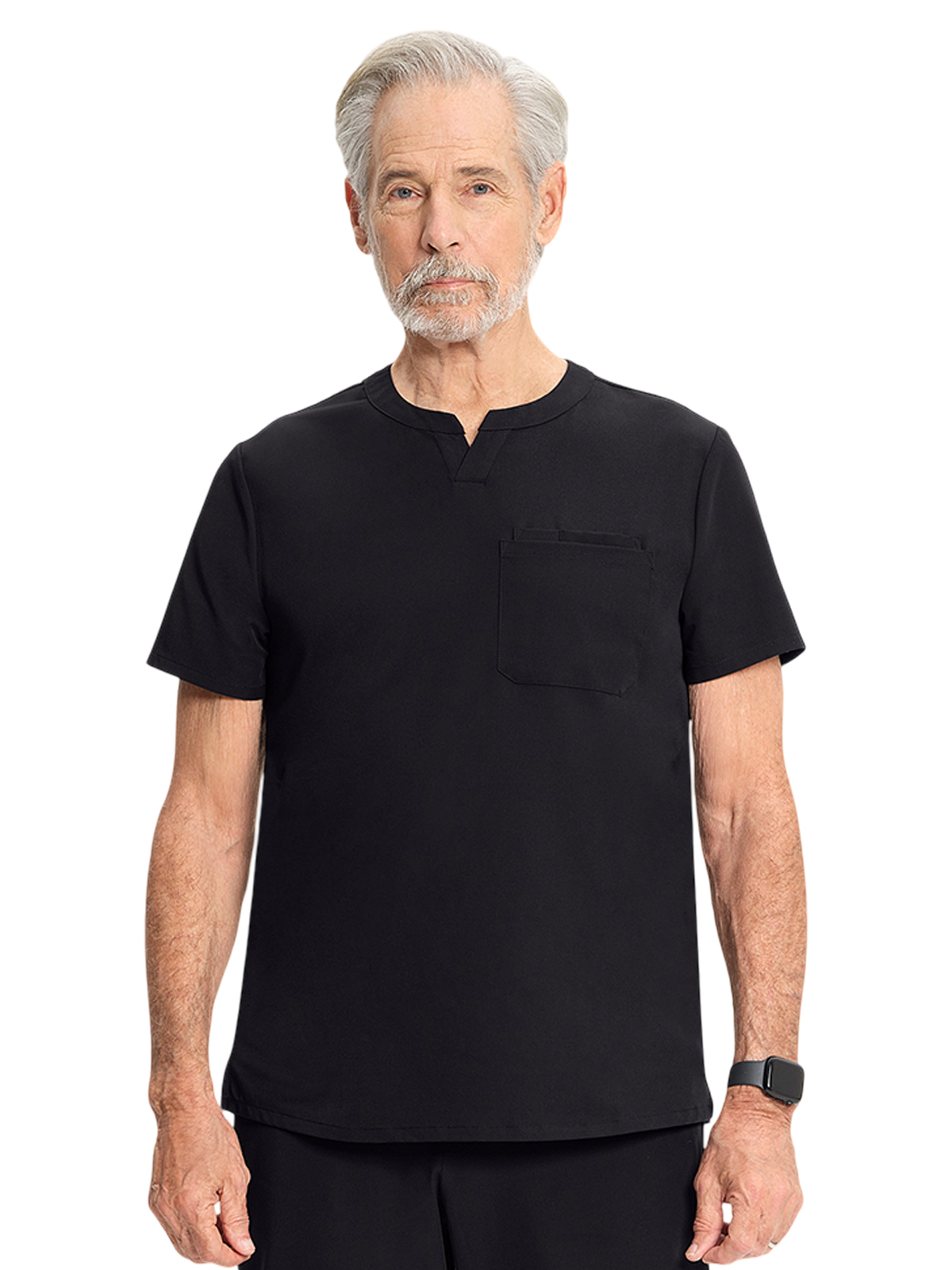 Medelita Scrubs - Men's 3-Pocket Cirrus Split Crew Neck Scrub Top