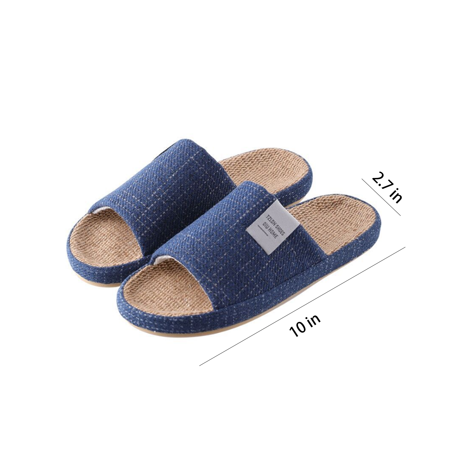Unisex Anti-Slip Breathable Indoor Linen Slippers 11