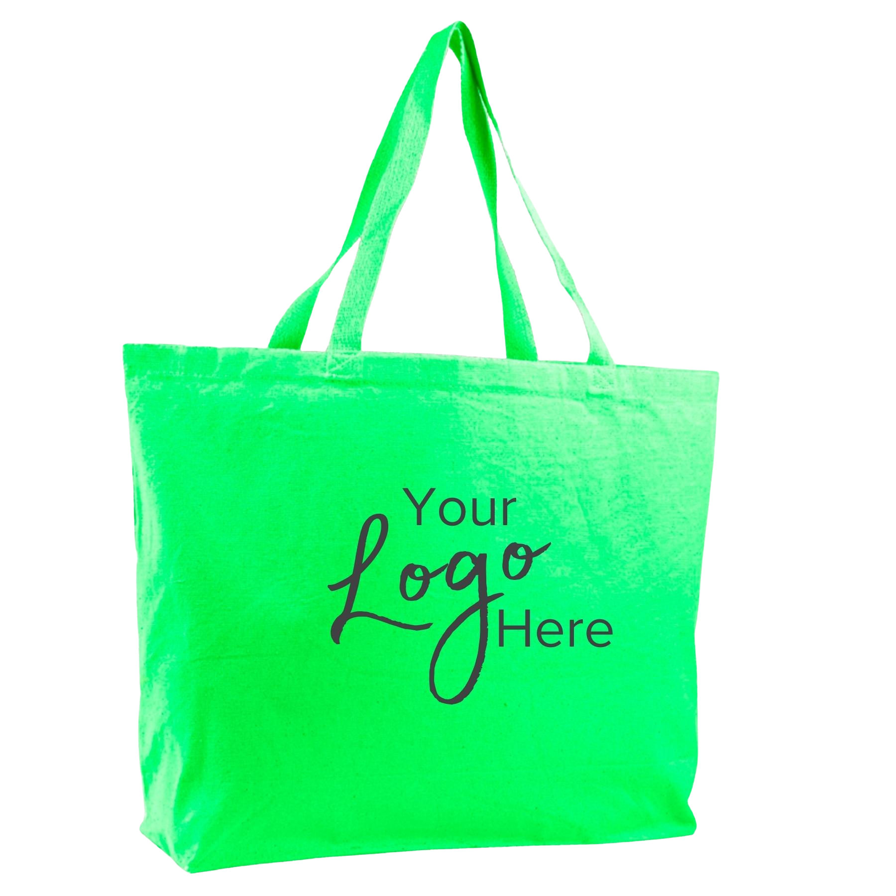 Canvas Jumbo Tote Bag 20" W x 15" H x 5" Gusset, custom tote bag with logo imprint 2