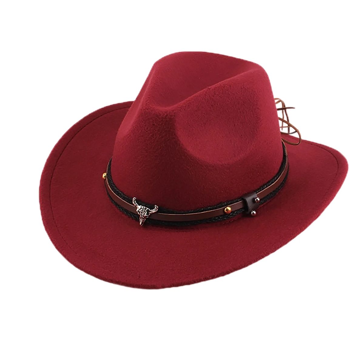 Polyester Cowboy Felt Hat with Traditional Shape 6