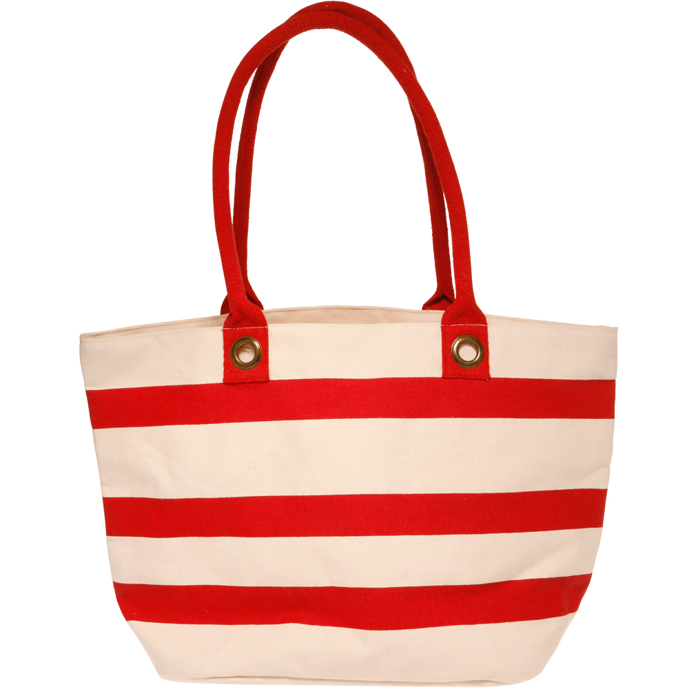 18.25W x 11H inch Striped Sailor Canvas Tote Bags 8